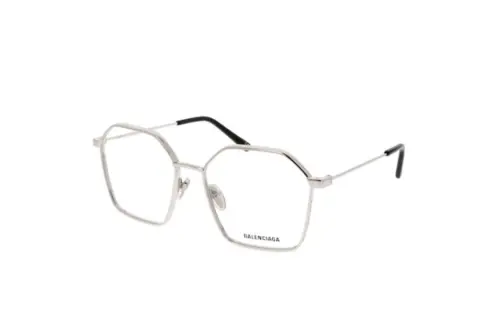Balenciaga Irregular Shape Eyeglass Frames Women's Silver