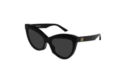 Balenciaga Acetate Irregular Shape Sunglasses Women's Black