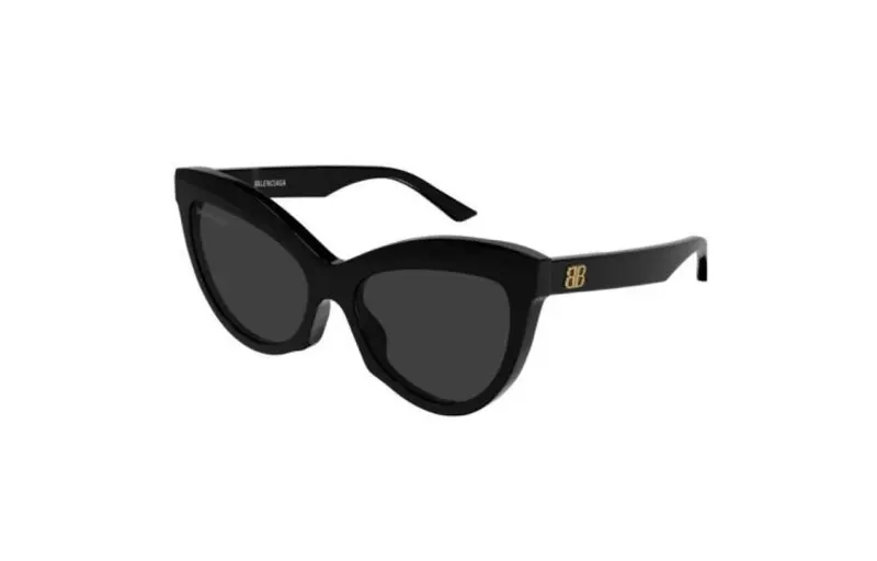 Balenciaga Acetate Irregular Shape Sunglasses Women's Black