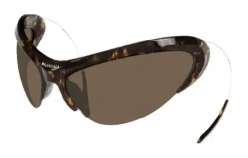 Balenciaga Irregular Shape Sunglasses Unisex Tortoiseshell