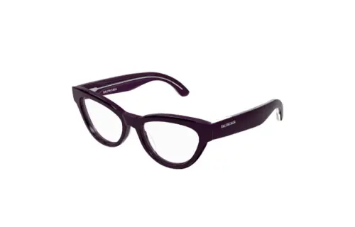 Balenciaga Acetate Irregular Shape Eyeglass Frames Women's Purple