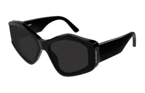 Balenciaga Acetate Irregular Shape Sunglasses Women's Black