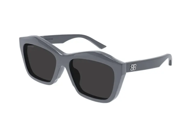 Balenciaga Acetate Irregular Shape Sunglasses Women's Gray