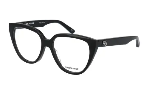 Balenciaga Letter Print Cat Eye Eyeglass Frames Women's Black