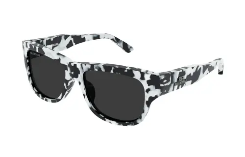 Balenciaga Acetate Irregular Shape Sunglasses Men's Black/White