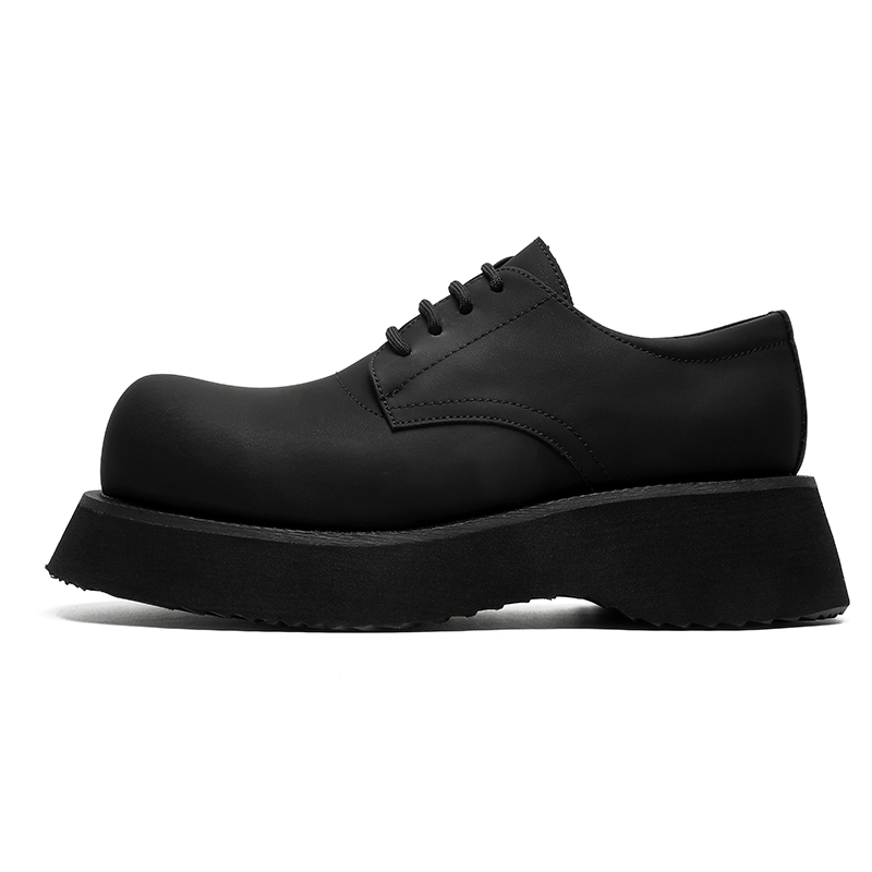 V05 Derby shoes men's flat-soled casual leather shoes British style large-toe men's shoes
