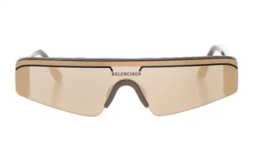 Balenciaga Irregular Shape Sunglasses Unisex Umber