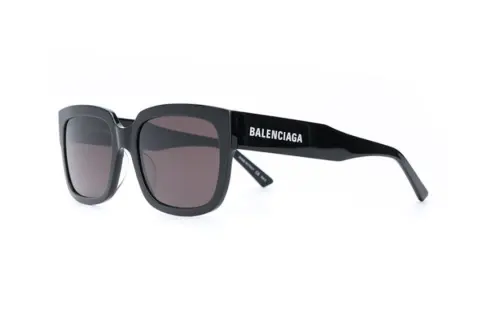 Balenciaga Acetate Irregular Shape Sunglasses Men's Black