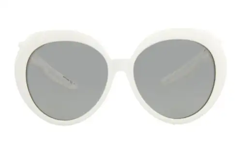 Balenciaga Round Sunglasses Women's White