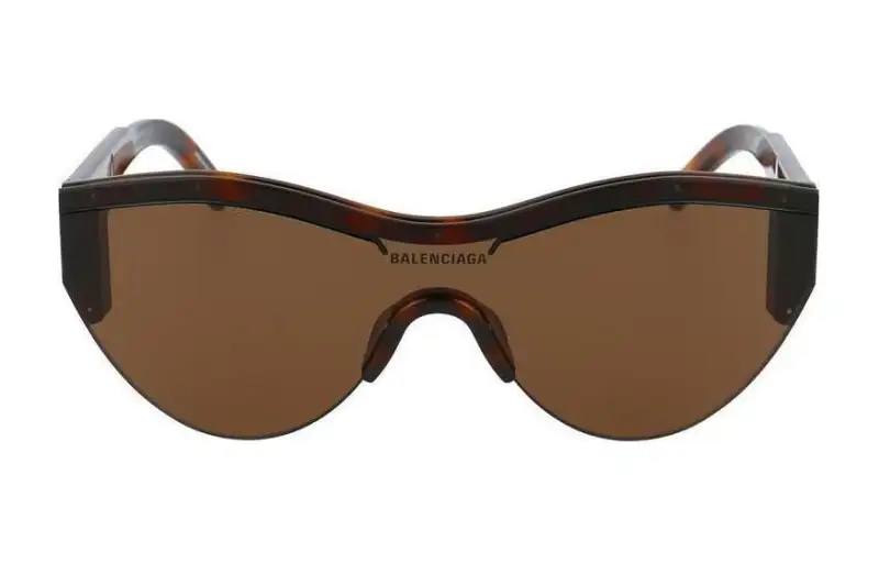 Balenciaga Shield/Wrap Frame Acetate Sunglasses