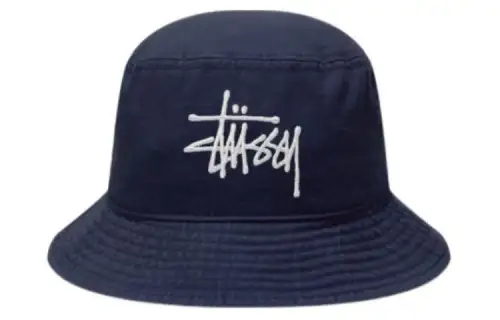 Stussy Cotton Bucket Hats Men's Marine Blue