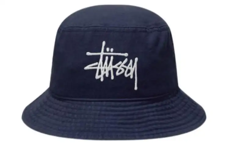 Stussy Cotton Bucket Hats Men's Marine Blue
