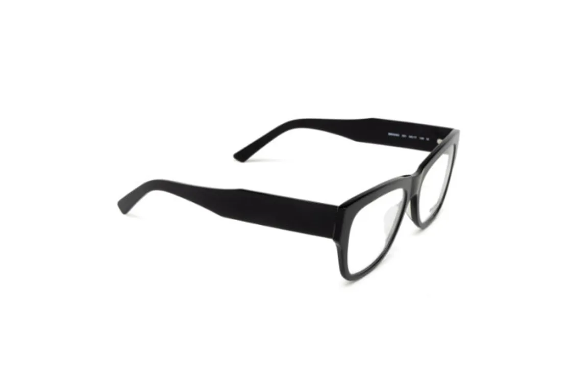 Balenciaga Irregular Shape Eyeglass Frames Men's Black