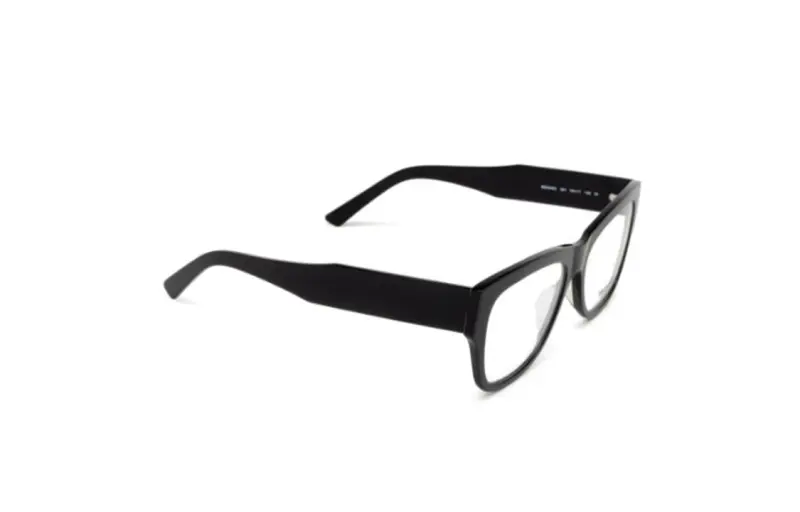 Balenciaga Acetate Irregular Shape Eyeglass Frames Men's Black