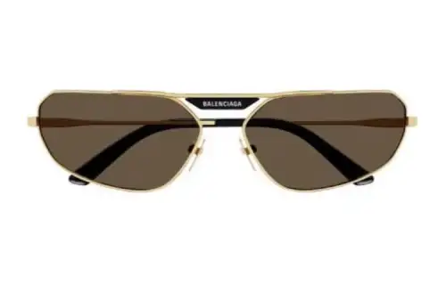 Balenciaga Irregular Shape Sunglasses Men's Gold