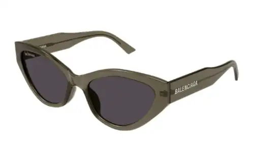Balenciaga Recycled Acetate Irregular Shape Sunglasses Women's Green