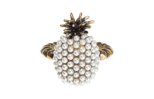 GUCCI Pineapple Brass Rings Unisex