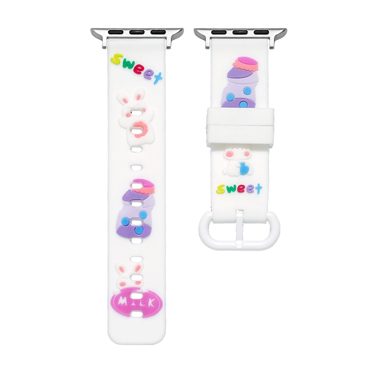 IBOANN Apple, silicone cartoon watch strap for men and women, material
