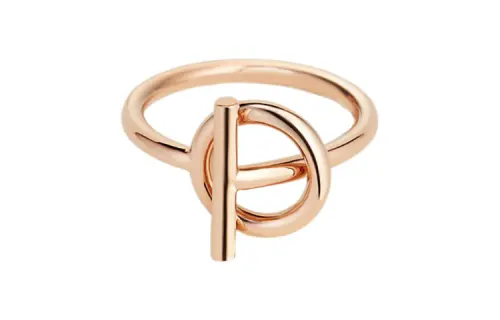 HERMES Echappee Rings Women's Rose Gold