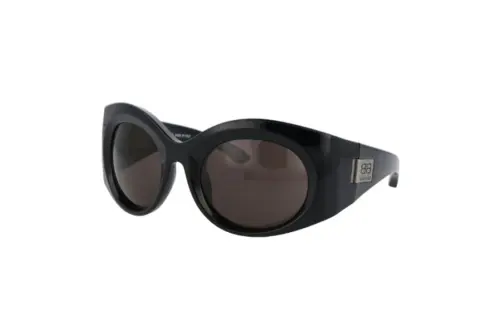 Balenciaga Acetate Irregular Shape Sunglasses Women's Black