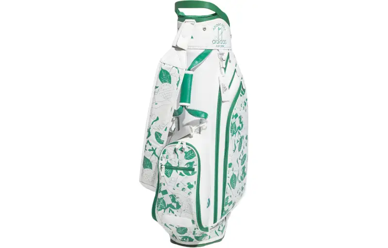 Adidas Recycled Polyester Plain Weave Fabric Storage Bag Unisex White & Green