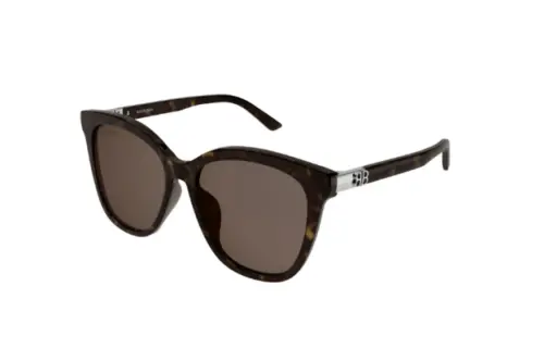 Balenciaga Irregular Shape Sunglasses Women's Tortoiseshell