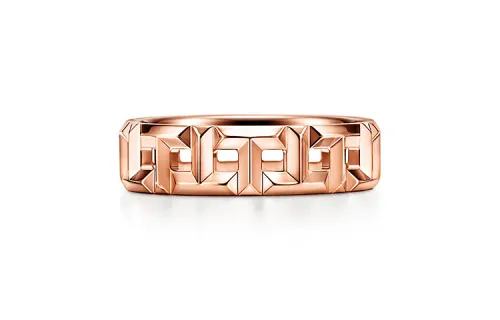 TIFFANY & CO. T 18K Rose Gold Rings Unisex