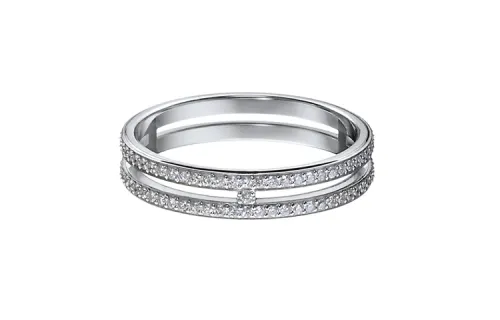 HERMES White Gold Rings Women's