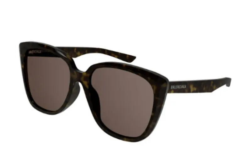 Balenciaga Irregular Shape Sunglasses Women's Tortoiseshell