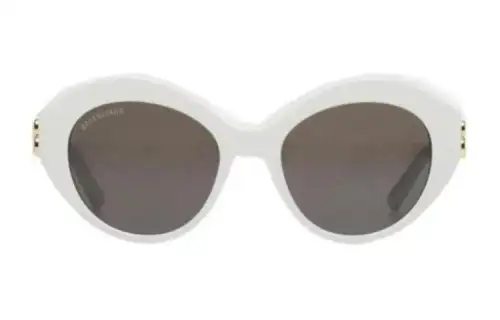 Balenciaga Acetate Cat Eye Sunglasses Women's White