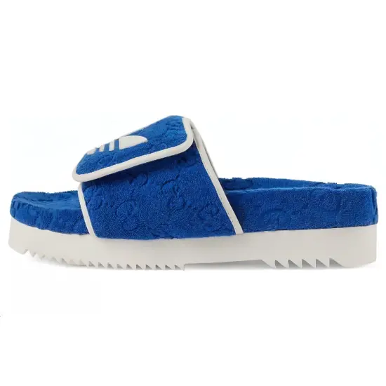GUCCI Adidas X GUCCI Gg Platform Sandal 'Blue Cotton Sponge'