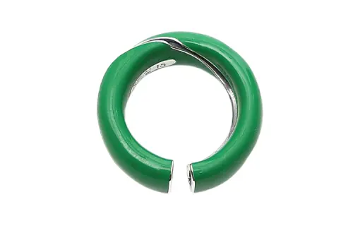 Bottega Veneta 925 Sterling Silver Rings Unisex Green