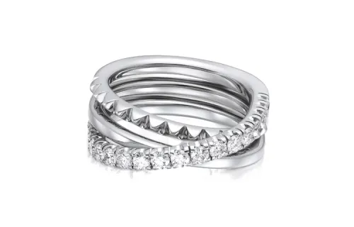 Cartier 2010s 18K white gold Etincels diamond ring