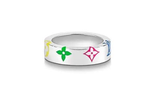 LOUIS VUITTON Monogram Play Metal Rings Unisex