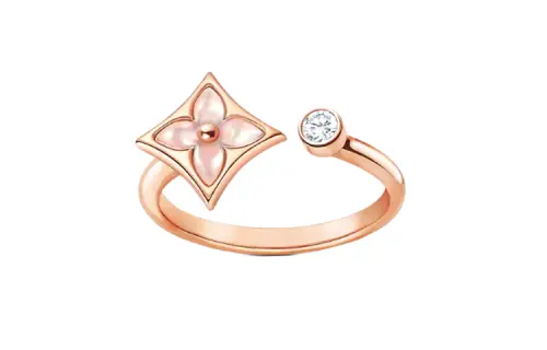 Louis Vuitton Color Blossom Mini Star Ring Pink Gold Pink Mother-of-Pearl and Diamond