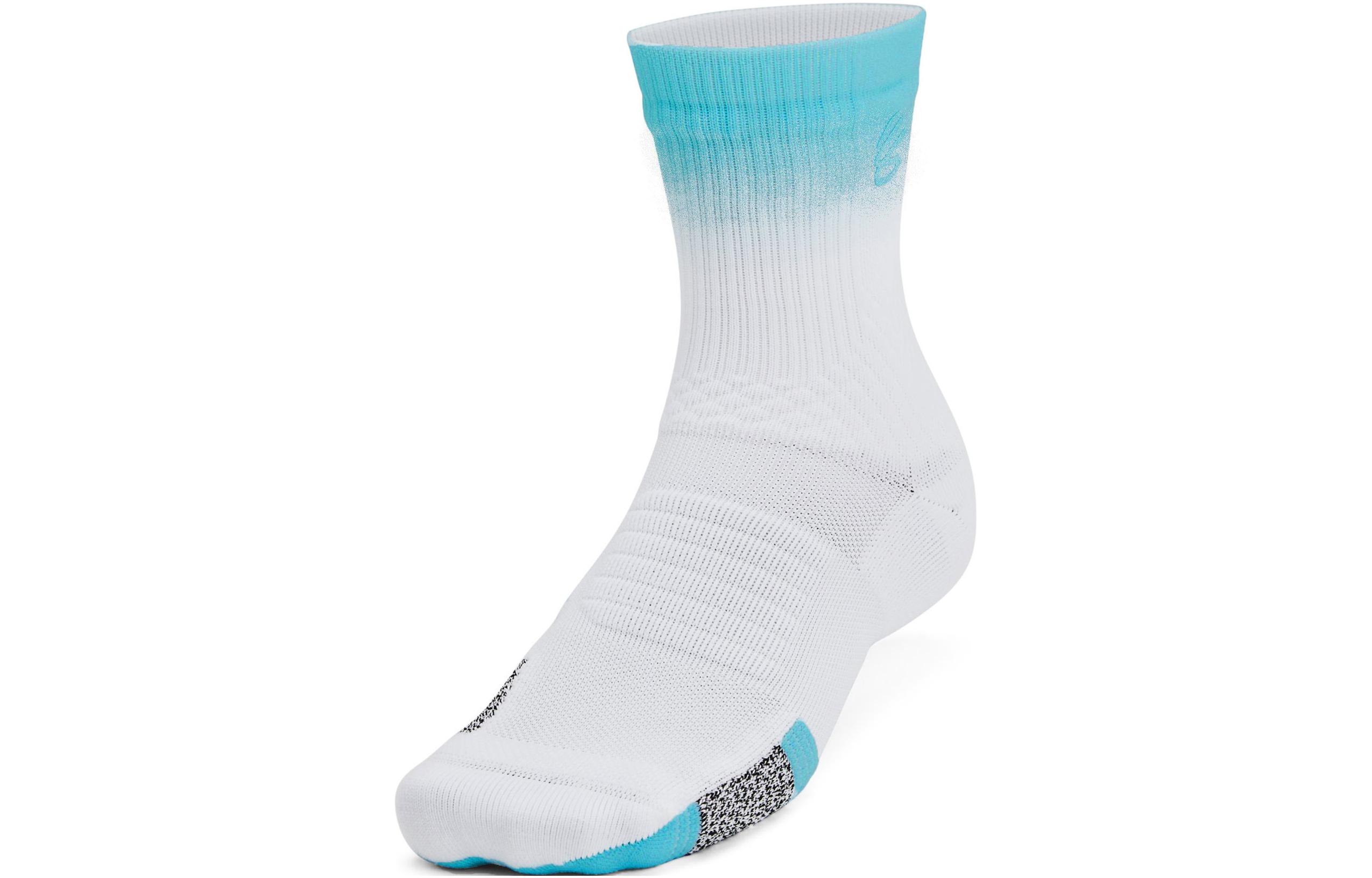 Under Armour Crew Socks Unisex 1 Pack White/Sky Blue