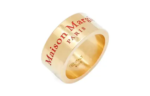Maison Margiela Logo engraved Silver tone Ring