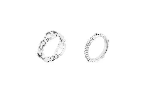DIOR Metal Rings Women's Silver Set