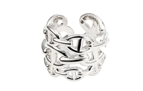 HERMES Chaine D'Ancre 925 Sterling Silver Rings Women's