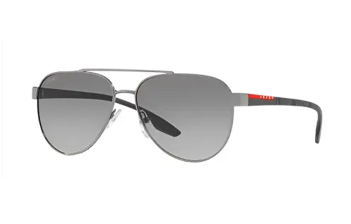 PRADA Linea Rossa Metal Pilot Sunglasses