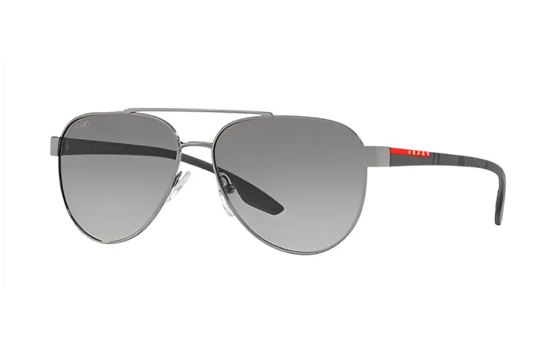 PRADA Linea Rossa Metal Pilot Sunglasses