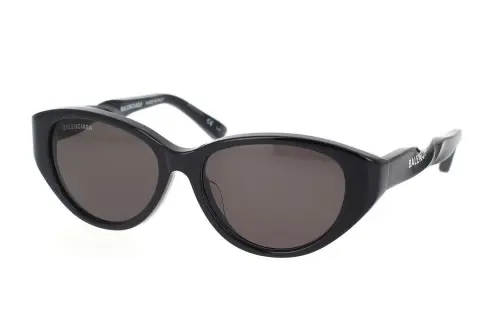 Balenciaga Acetate Oval Sunglasses Men's Black