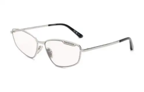 Balenciaga Metal Irregular Shape Eyeglass Frames Women's Silver