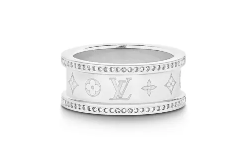 LOUIS VUITTON Metal Rings Men's Silver