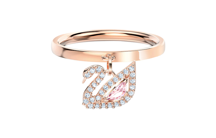 Женское кольцо Swarovski Dazzling Swan (розовое золото)