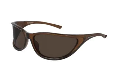 Balenciaga Irregular Shape Sunglasses Unisex Brown