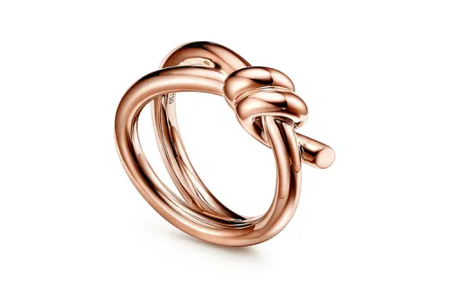 TIFFANY & CO. Knot 18K Rose Gold Rings Women's
