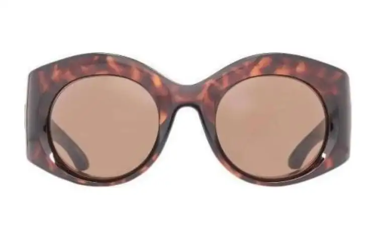 Balenciaga Oval Sunglasses Women's Tortoiseshell
