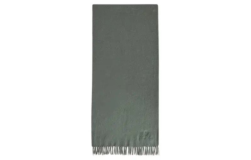 Loro Piana Knit Scarves Men's Gray Green