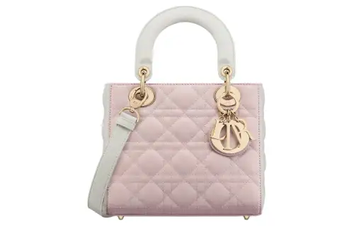 DIOR Lady Dior Sheepskin Handbag, Shoulder Bag, Crossbody Bag, Handbag Small Women's Sand Pink & Light Purple